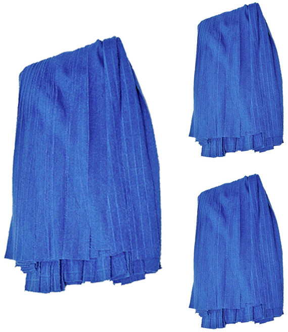 월드크린 바둑 극세사 마포걸레 300g, 3개, 블루