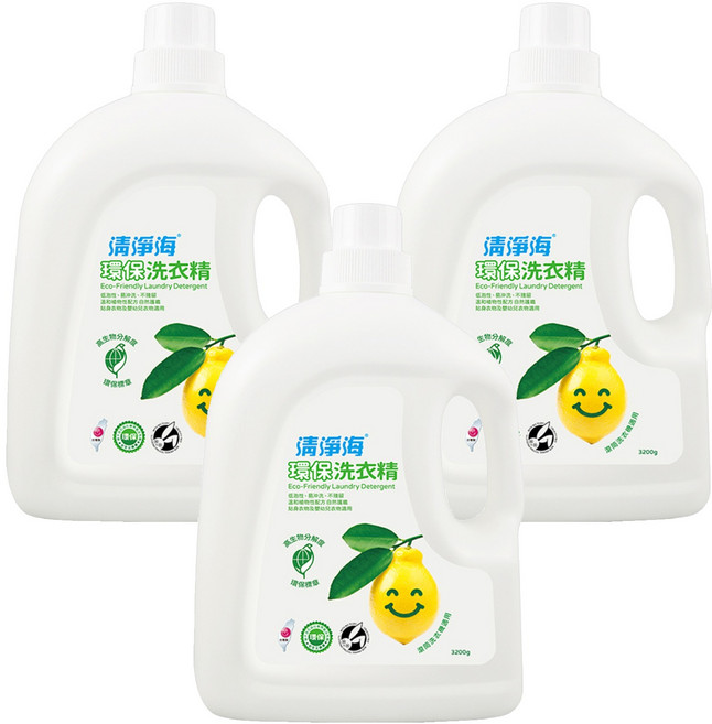 清淨海 環保洗衣精, 3.2kg, 3桶