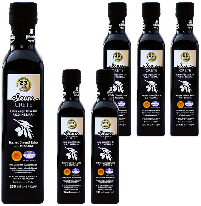 oleum CRETE 奧莉恩 特級初榨橄欖油, 250ml, 6瓶