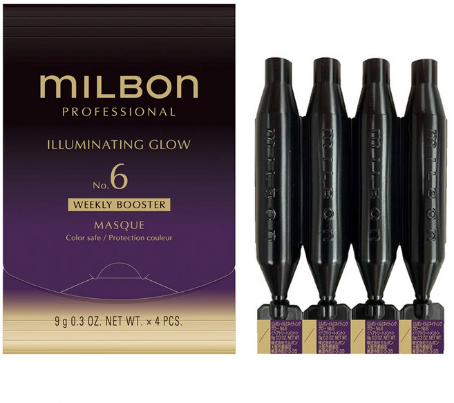 mILBOn 護髮系列 黑凜 NO.6 柔曜 4個, 1組, 36g