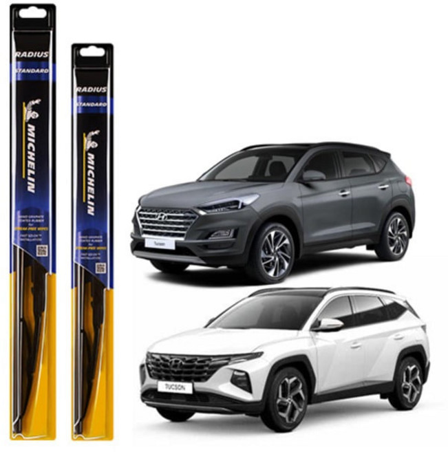 미쉐린 라디우스 스탠다드 와이퍼 운전석 + 조수석 세트, 올뉴 투싼, 4세대 투싼 NX4