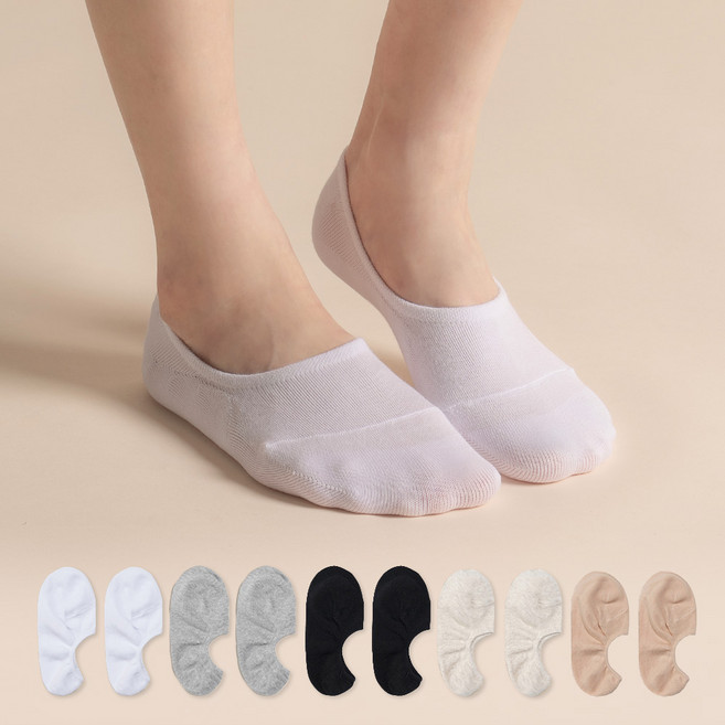 삭피엔스 여성용 절대 벗겨지지 않는 앞코보강 페이크삭스 10켤레 세트