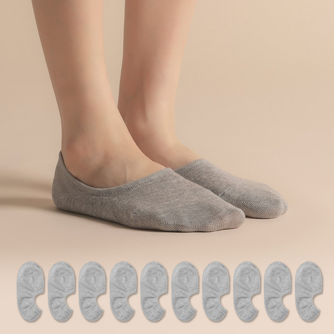 삭피엔스 여성용 절대 벗겨지지 않는 앞코보강 페이크삭스 10켤레