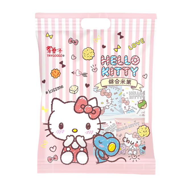 TRYGOODZ 翠菓子 HELLO KITTY 旅行米果, 196g, 1袋