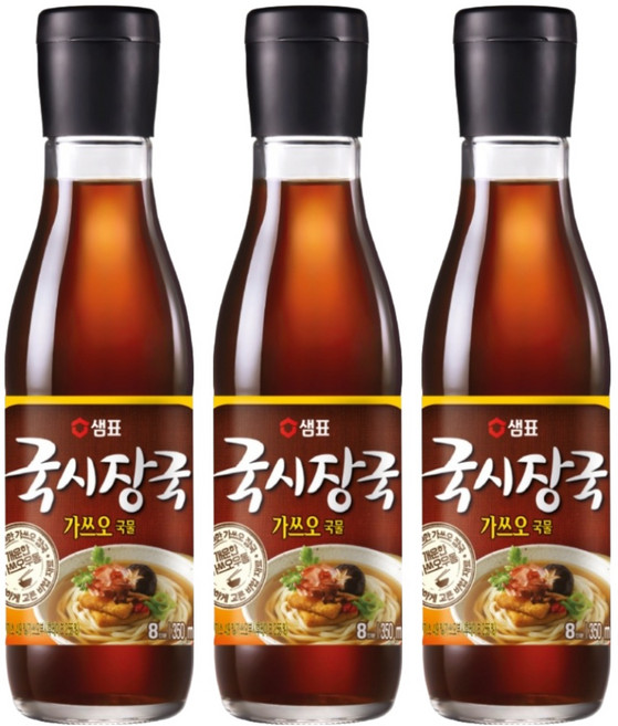 샘표 국시장국 가쓰오국물, 350ml, 3개