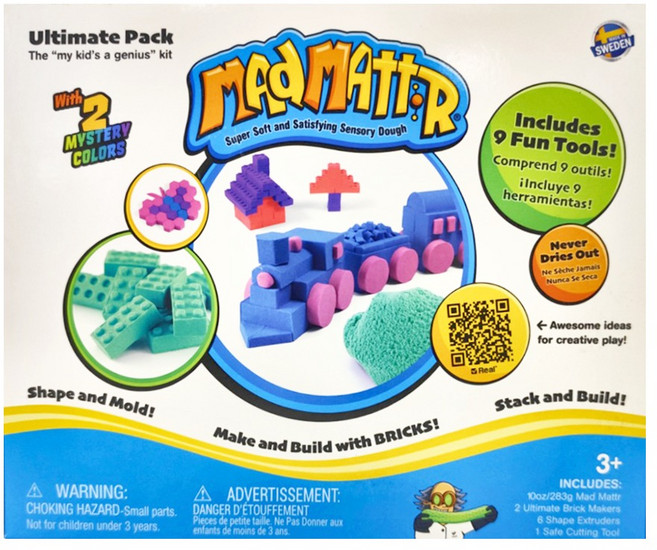 MAd MATTR 瘋狂博士MM沙 多元創意立體積木禮盒, 紫色 + 湖水綠, 545g, 1盒