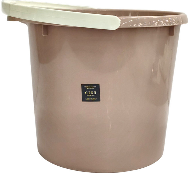 GINII 基尼 質感加厚手提水桶 12L 香頌粉 MIT台灣設計製造, 1個