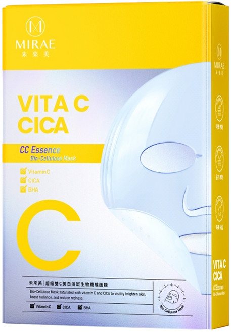 MIRAE 未來美 超級雙C美白修護生物纖維面膜, 3片, 1組