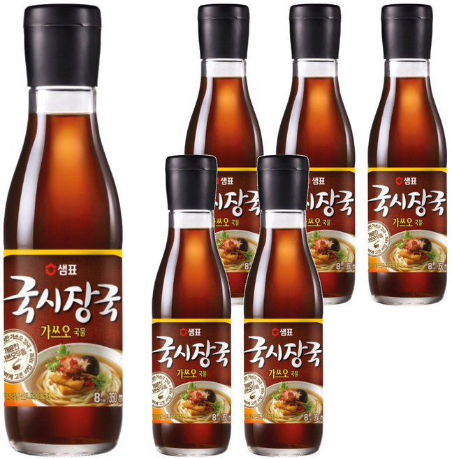 샘표 국시장국 가쓰오국물, 350ml, 6개