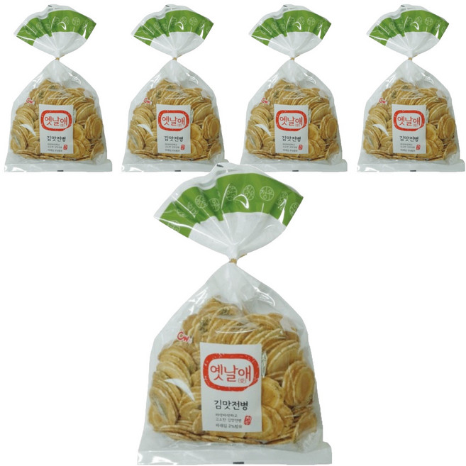 청우식품 옛날애 김맛전병, 250g, 5개
