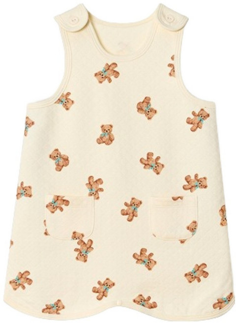 유니프랜드 하트베어 삼중지 보온 수면조끼