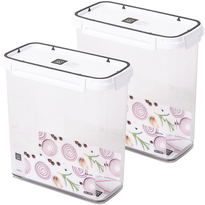 Changsin Living 昌信生活 Sky Lock可堆疊密封保鮮盒 寬方形, 2個, 4號 4L