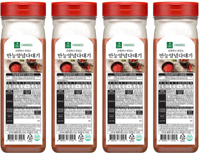 이엔푸드 만능 양념다대기, 350g, 4개