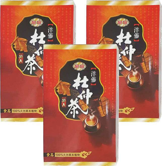 展瑄 杜仲茶, 4g, 30包, 3盒