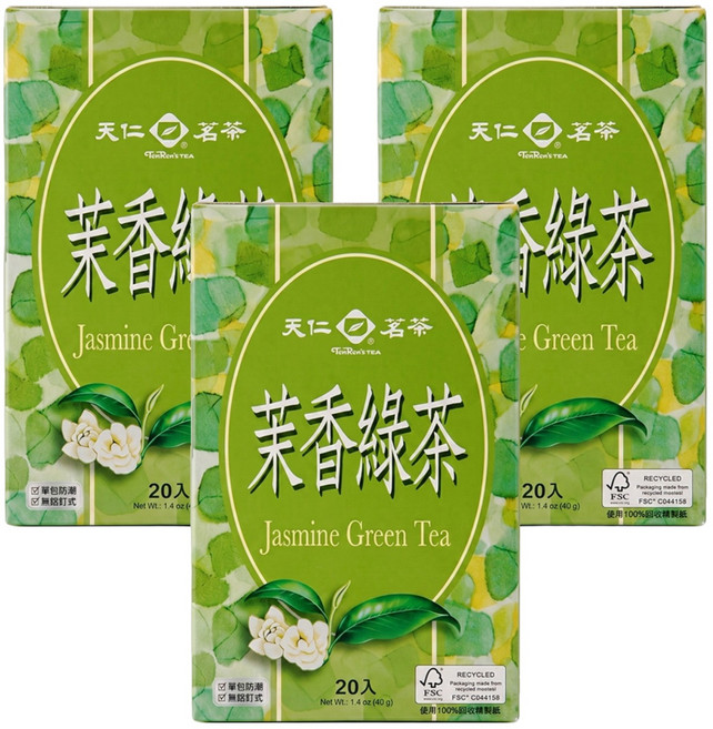 天仁茗茶 茉香綠茶, 2g, 20包, 3盒