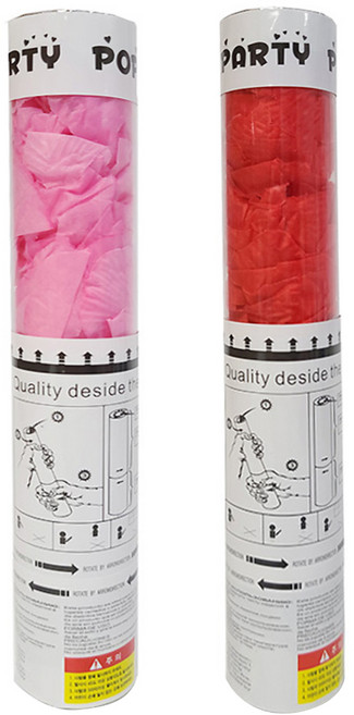 Joyparty 婚禮花瓣派對拉炮, 1套, 粉紅色 + 紅色