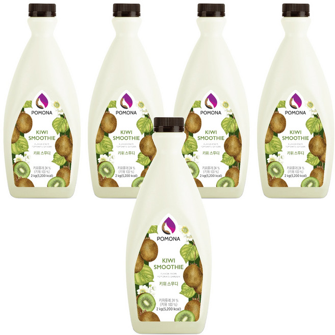 포모나 스무디 시럽 키위, 2kg, 5개
