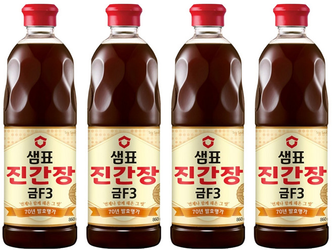 샘표 진간장 금F3, 860ml, 4개