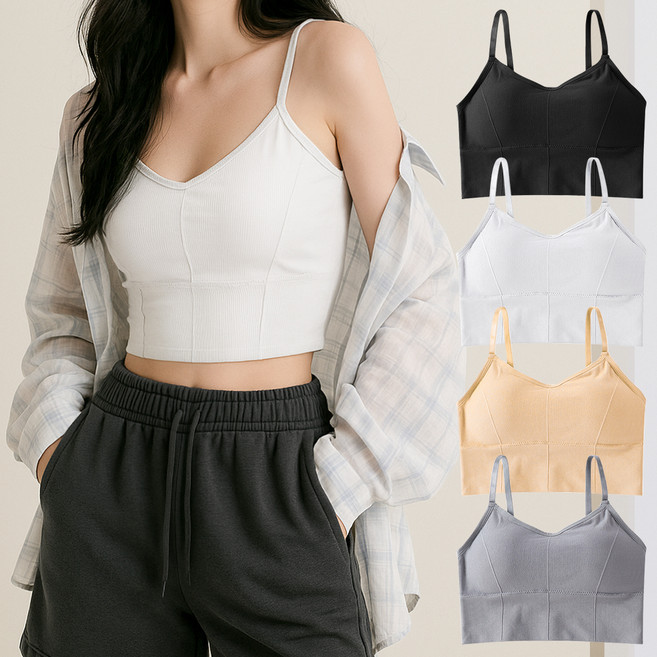 어나더디 크롭 나시 브라렛 4종 세트