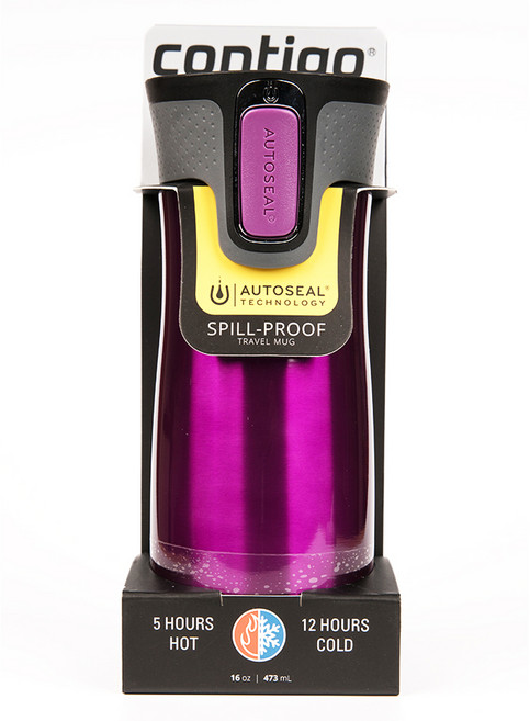 contigo West Loop 不鏽鋼保溫杯, 亮面紫, 473ml, 1個