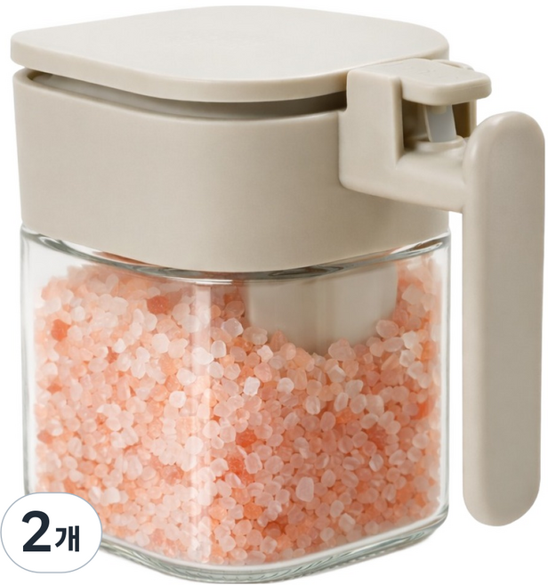 WITTY MITTY 完美密封一鍵式矽膠密封調味罐 奶油 燕麥片 A101, 2個, 400ml