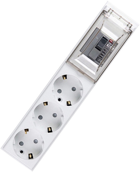 이어지다 고용량 배선 멀티탭 3구 OSB323, 2.5m, 화이트, 1개