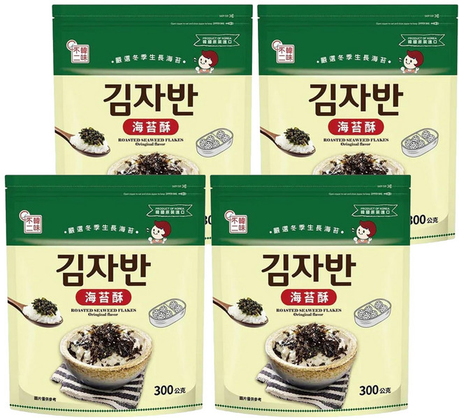 韓味不二 傳統海苔酥, 300g, 4包
