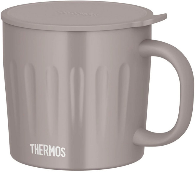 THERMOS 膳魔師 不鏽鋼真空保溫馬克杯, 灰褐色, 450ml, 1個