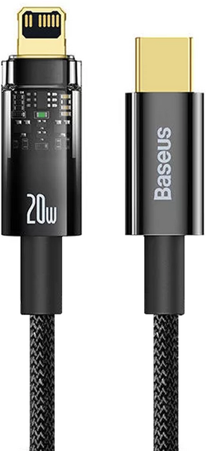 Baseus 倍思 探索者系列 智能斷電 Type-C 快充數據線 100W, 黑色, 1條, 2m