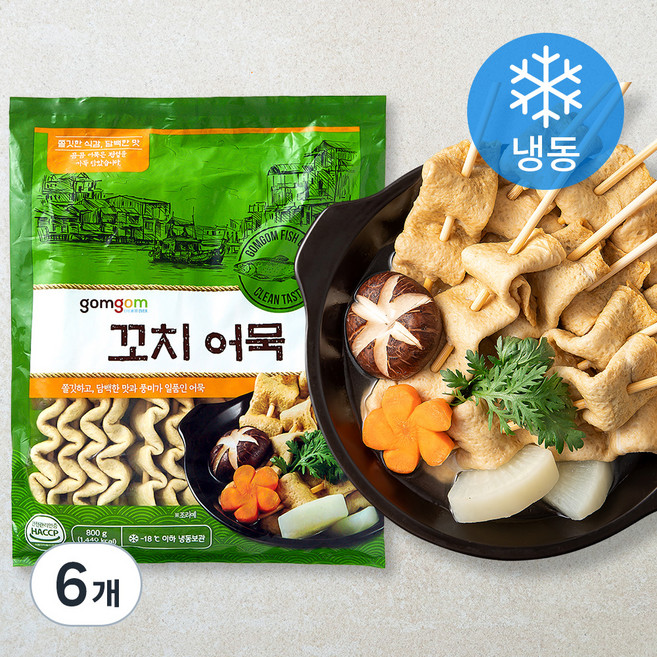 곰곰 꼬치 어묵 (냉동), 800g, 6개