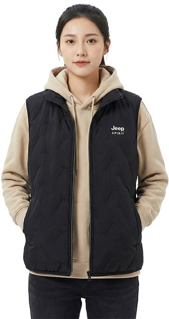 지프스피릿 남녀공용 캐주얼 패딩조끼