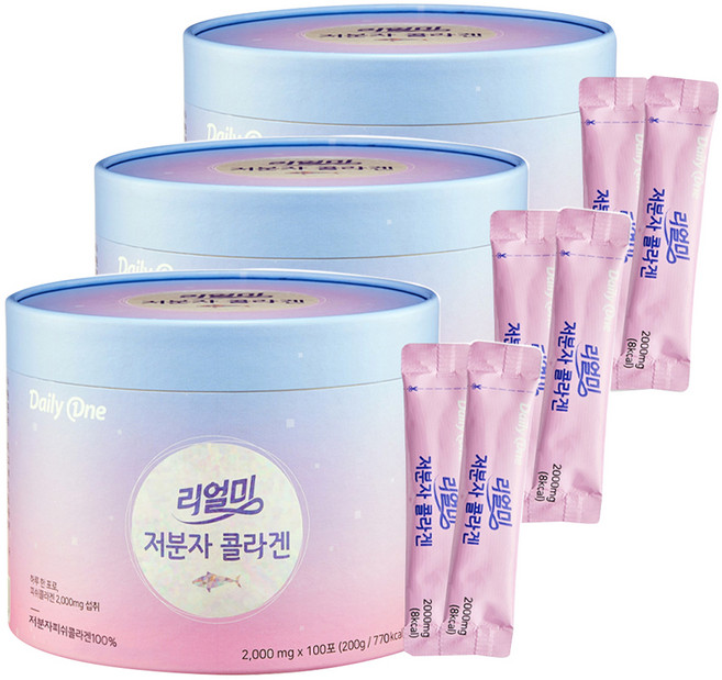 데일리원 리얼미 저분자 콜라겐, 3개