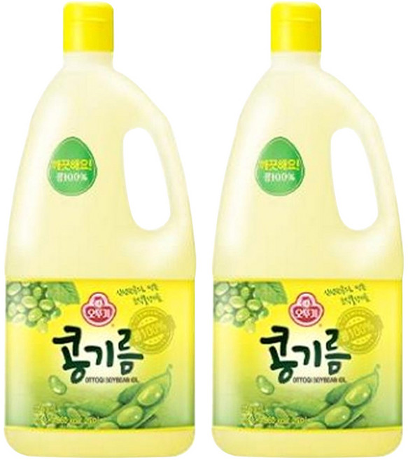 오뚜기 콩기름, 1.8L, 2개