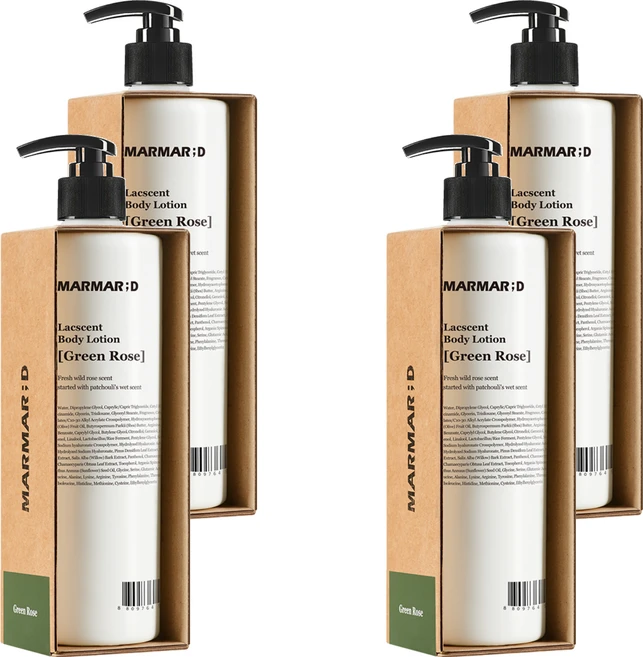 마르마르디 락센트 바디로션 그린로즈향, 488ml, 4개 - 쿠팡