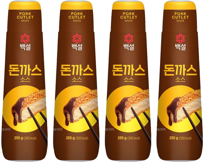 백설 돈까스 소스, 4개, 255g