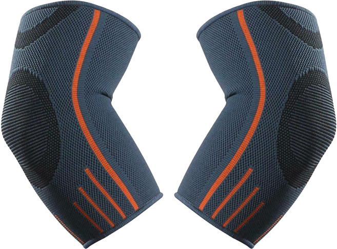 XA 專業運動針織護肘, 灰色, 1雙