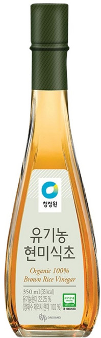 청정원 유기농 현미식초, 350ml, 1개