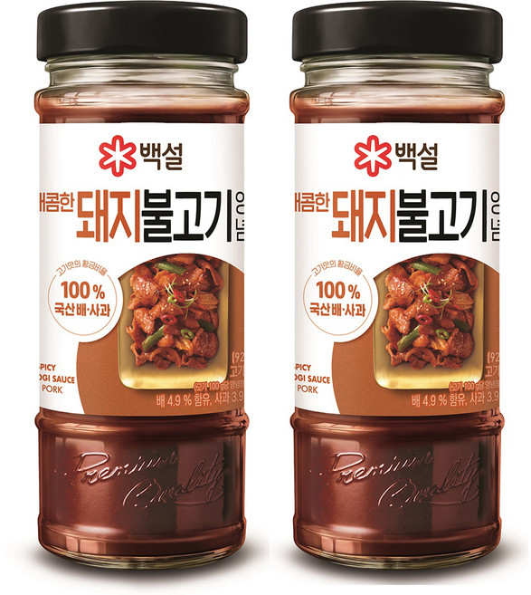 백설 매콤한 돼지 불고기 양념, 500g, 2개