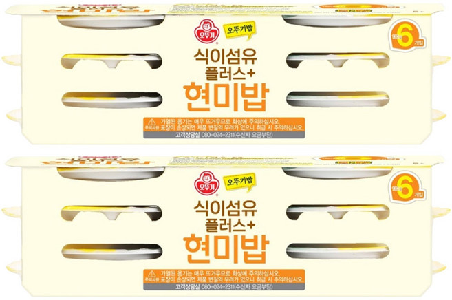 오뚜기 식이섬유 플러스 현미밥, 130g, 12개