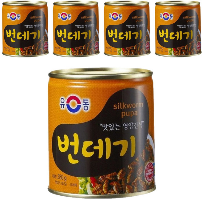 유동 번데기 통조림, 280g, 5개