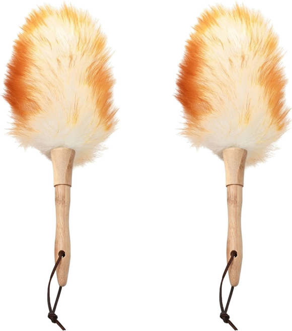 Nature Living 羊毛除塵撢 掸毛長約18cm 手柄長約16cm, 刷毛型, 2支
