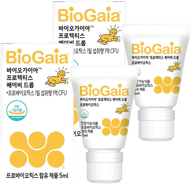 바이오가이아 프로텍티스 베이비 드롭 프로바이오틱스, 5ml, 2개