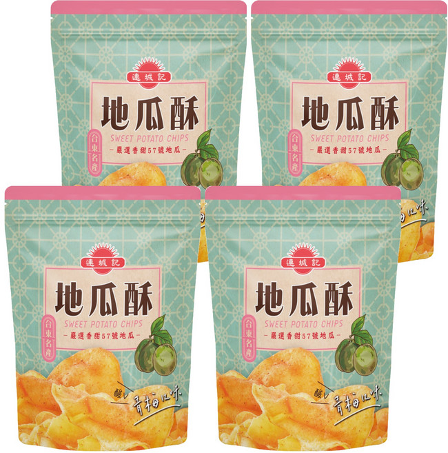連城記 地瓜酥 青梅口味, 140g, 4包