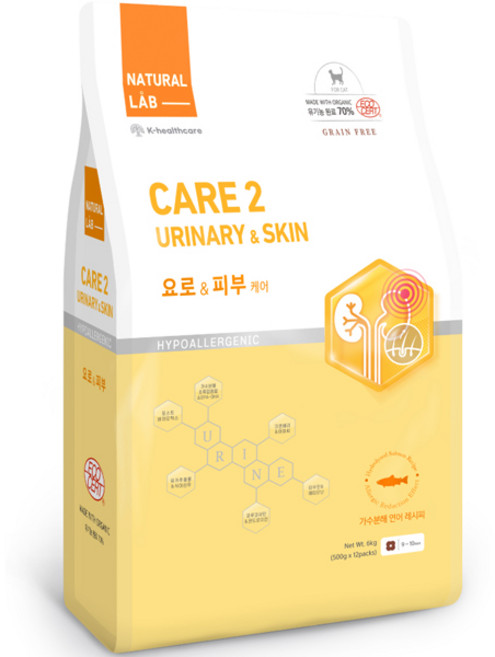 네츄럴랩 케어 캣 유기농 기능성 사료, 유리너리+피부/피모, 6kg, 1개