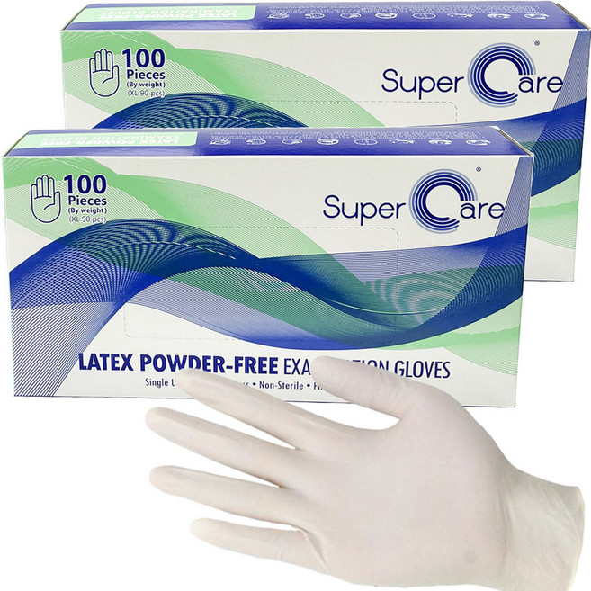슈퍼케어 라텍스장갑, L, 2개
