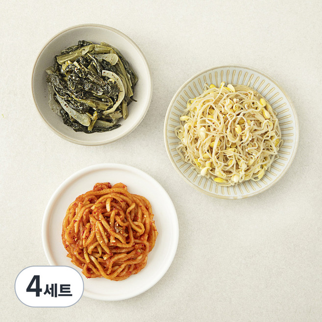 집반찬연구소 삼색나물 세트, 280g, 4세트