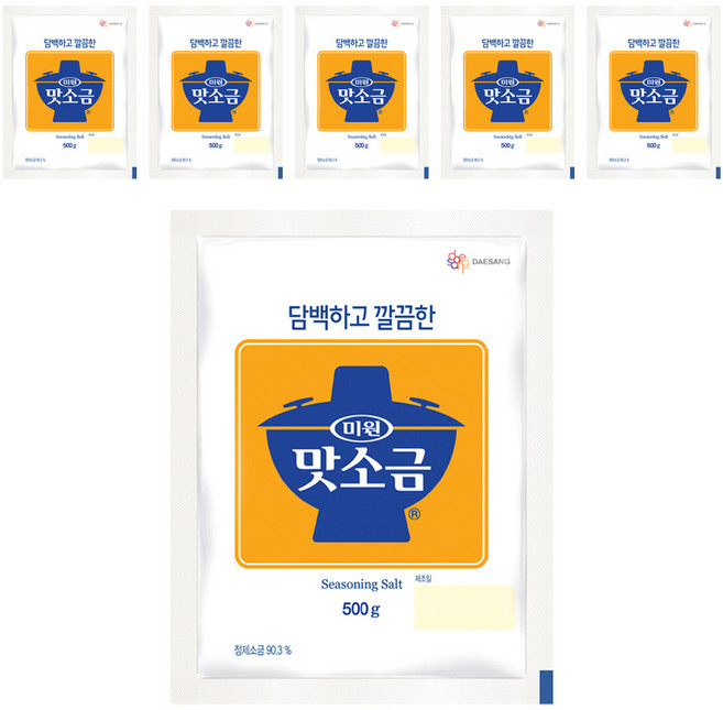 미원 맛소금, 500g, 6개