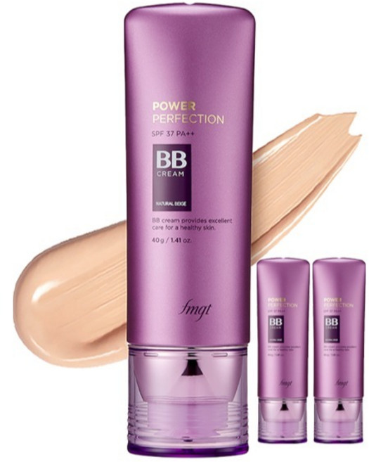 fmgt 파워 퍼펙션 비비크림 SPF37 PA++, V203 내추럴 베이지, 40g, 3개