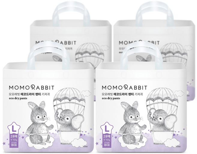 모모래빗 에코드라이 팬티형 기저귀 남여공용, 대형(L), 112매