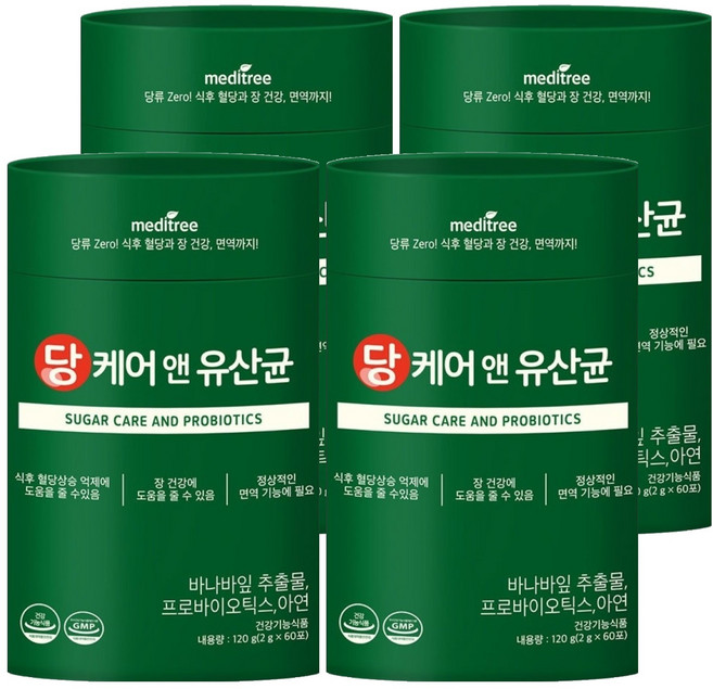 메디트리 당케어 앤 유산균, 120g, 4개